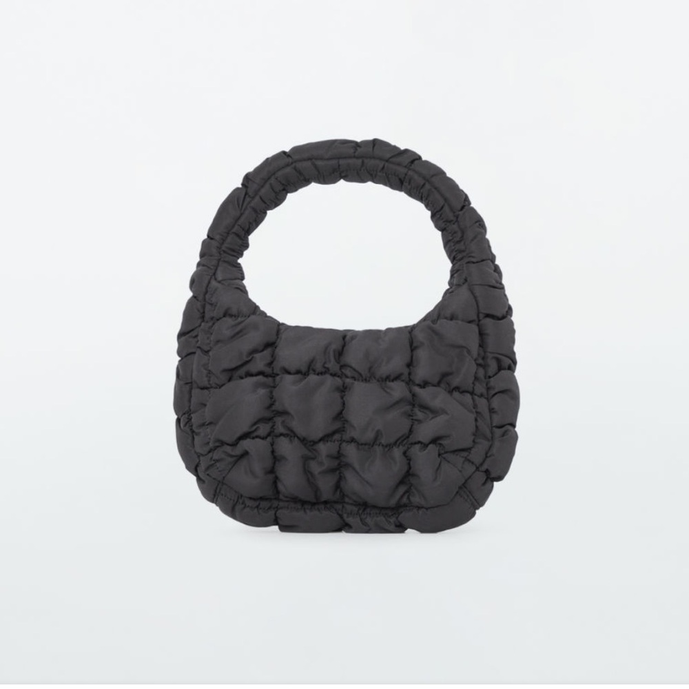 COS - Black Micro Quilted Handbag